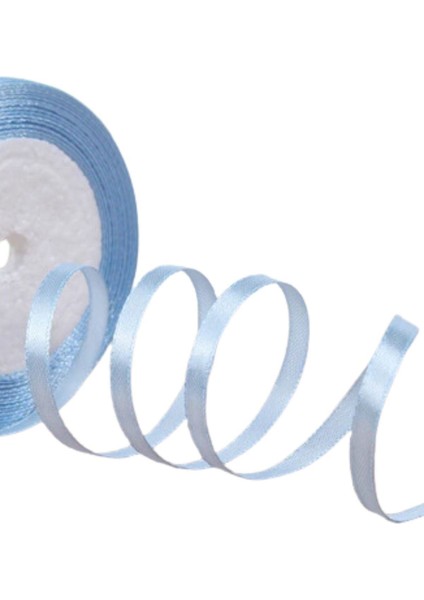 Saten Kurdele 6 mm Bebe Mavisi 5 Metre