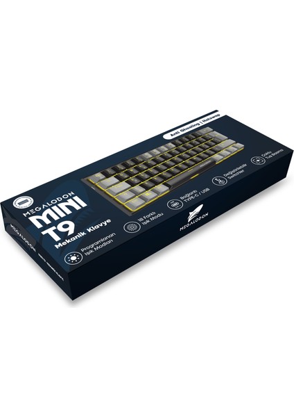 Mini T9 Mekanik Oyuncu Klavyesi, Blue Switch Türkçe Mekanik Oyun Klavye fırsatları