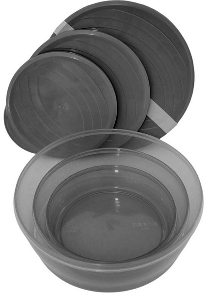 Tuffex 3lü Set Polo Tapper Yuvarlak Saklama Kabı Small