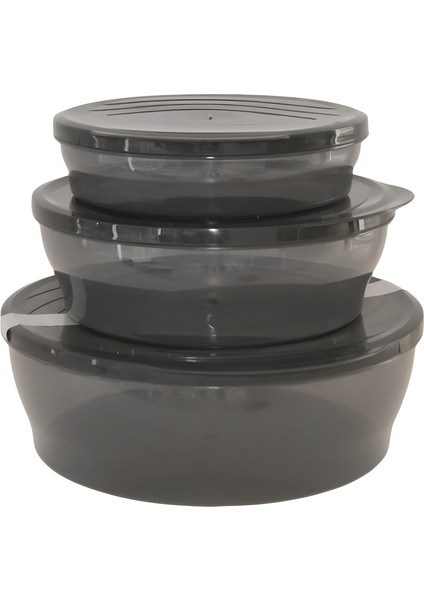Tuffex 3lü Set Polo Tapper Yuvarlak Saklama Kabı Small
