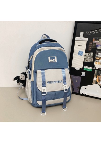 Ortaokul Öğrencileri Için Basit Sırt Çantası, Erkekler Için Lise Öğrencileri Için Çok Yönlü, Çok Katmanlı, Modaya Uygun, Büyük Kapasiteli Gündelik Çanta (Yurt Dışından)