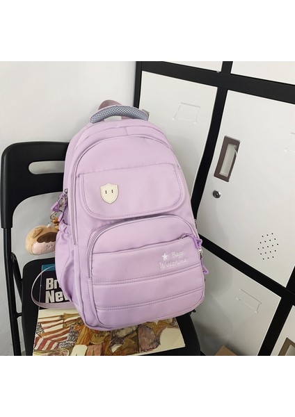 Kızların Kolej Tarzı Büyük Kapasiteli Okul Çantaları Orta ve Lise Öğrencilerinin Sırt Çantaları Basit Üniversite Öğrencilerinin Okul Çantaları (Yurt Dışından)