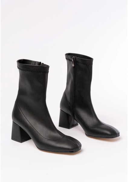 HC-2700 Siyah Streç Topuklu Fermuarlı Günlük Kadın Bot fırsatları