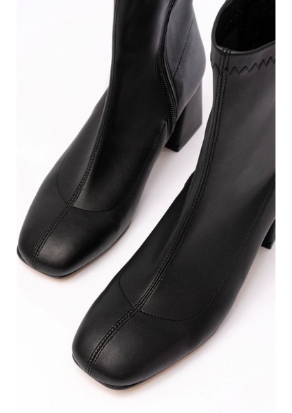 HC-2700 Siyah Streç Topuklu Fermuarlı Günlük Kadın Bot indirimleri