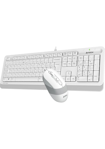 A4 TECH F1010 Q USB BEYAZ TR MM KLAVYE+OPT MOUSE