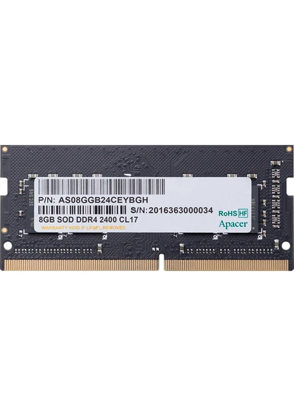 8GB (1x8GB) 3200Mhz CL22 DDR4 Notebook SODIMM Ram (ES.08G21.GSH)