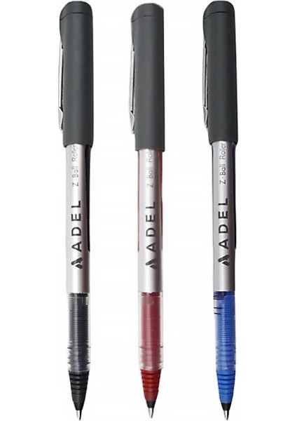 Z Ball Konik Roller Kalem Kırmızı Mavi Siyah 3lü Set