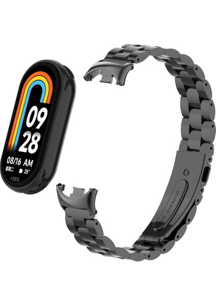 Xiaomi Mi Band 9 Kordon Metal Sıralı Kordon Siyah