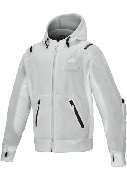 Moflow Air Tech Hoodie Korumalı Motosiklet Montu Gri