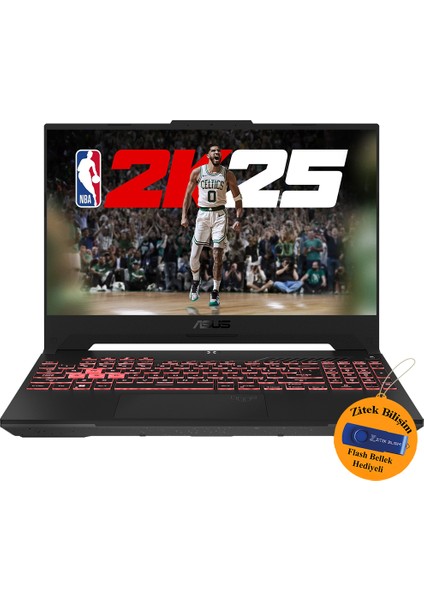 Tuf Gamıng A15 Amd R7-7435HS 64 GB 2 Tb SSD 8gb RTX4060 15.6" Fhd 144Hz W11P FA507NVR-LP029 ZI723 + Zitek 16 GB Flash Bellek