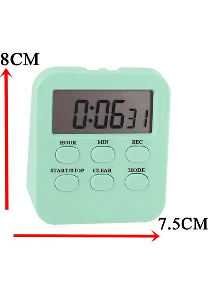 Masa Üstü Akıllı Mini Kronometre Programlanabilir Süre Ölçer Mıknatıslı Buzdolabı Kronometresi