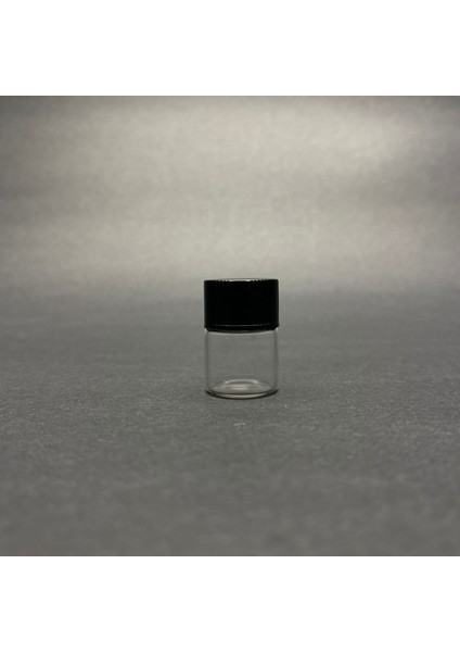 Siyah Kapaklı - Şeffaf Cam Şişe 1 ml x 24 Adet