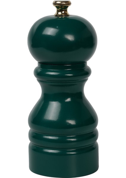 Koyu Yeşil Ahşap Tuz ve Karabiber El Değirmeni Öğütücü Grinder 12 Cm