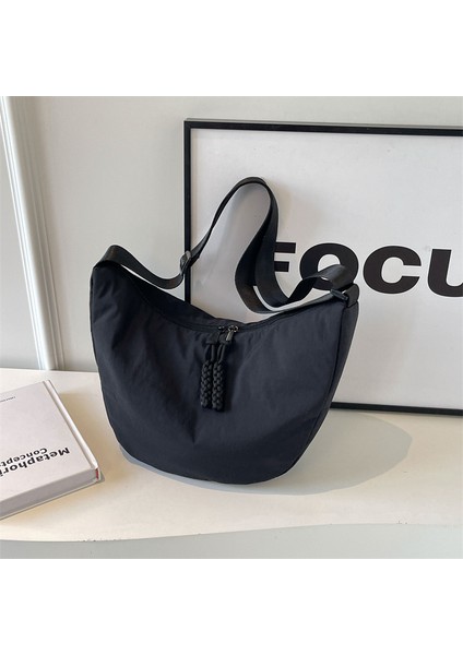 Naylon Bez Çanta Kadın Büyük Kapasiteli 2024 Yeni Moda Rahat Omuz Crossbody Çanta Üst Düzey Bez Çanta Hamur Tatlısı Çanta (Yurt Dışından)