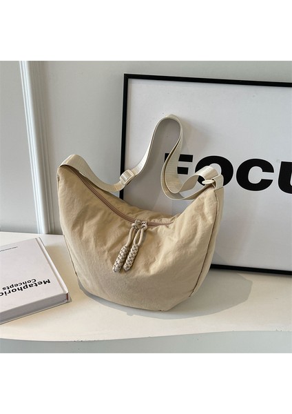 Naylon Bez Çanta Kadın Büyük Kapasiteli 2024 Yeni Moda Rahat Omuz Crossbody Çanta Üst Düzey Bez Çanta Hamur Tatlısı Çanta (Yurt Dışından)