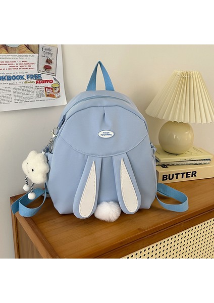 Mini Çocuksu Okul Çantası, Yüksek Görünümlü Rahat Hafif Sırt Çantası, Kadın Sevimli Tavşan Öğrenci Sırt Çantası (Yurt Dışından)
