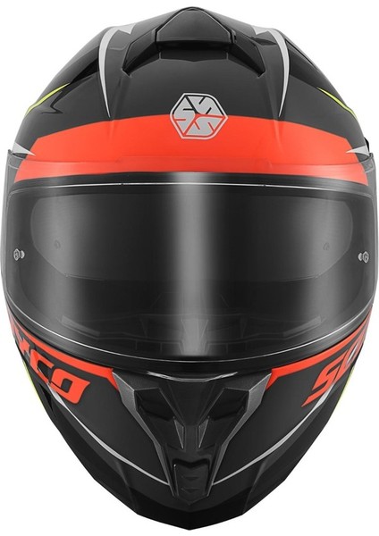 FF-869 Shark Siyah-Gri-Neon Güneş Vizörlü Kapalı Kask fırsatları