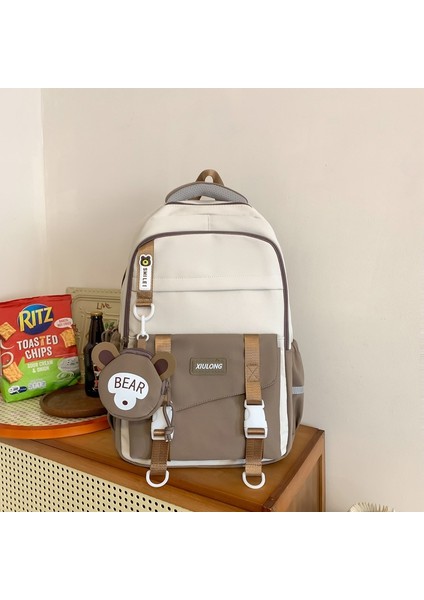 Kız Çocukları Için Okul Çantaları, Ortaokul Öğrencileri, Orman Tarzı Sırt Çantaları, Ilkokul Öğrencileri, Kontrast Renkli Dikişli Sırt Çantaları (Yurt Dışından)