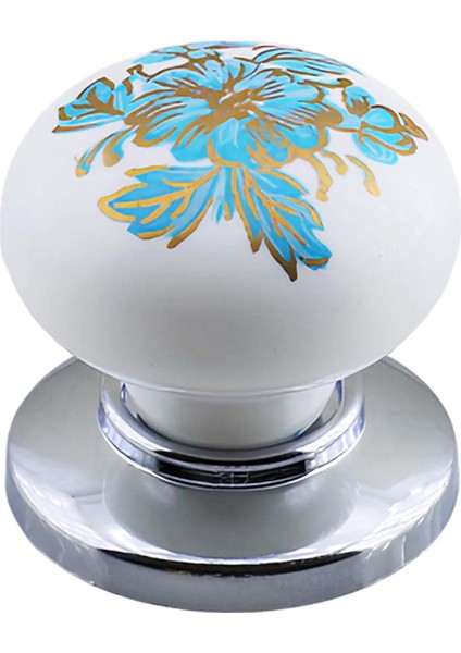15 Adet Mavi Ortanca Polimer Kulpları Düğme Çiçek Desenli Beyaz Krom Tablalı Mobilya Mutfak Dolabı Çekmece Kulpu Kulbu indirimleri