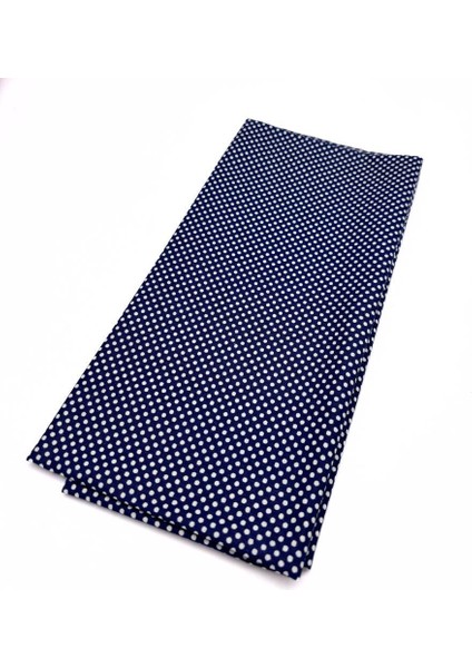 120X50 cm Pamuklu Astarlık Kumaş Lacivert Minik Puantiye