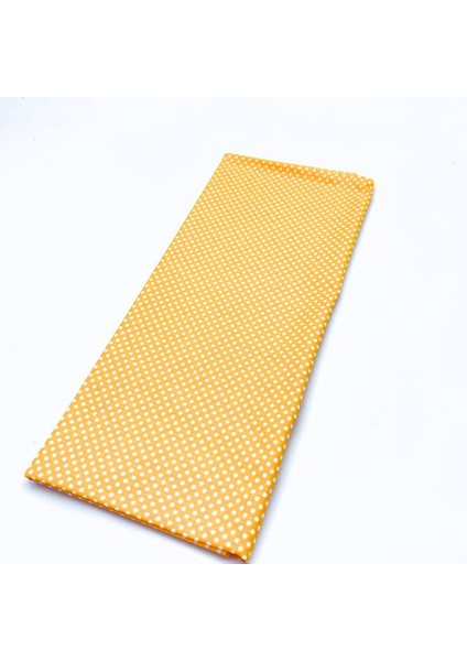 120X50 cm Pamuklu Astarlık Kumaş Sarı Minik Puantiye