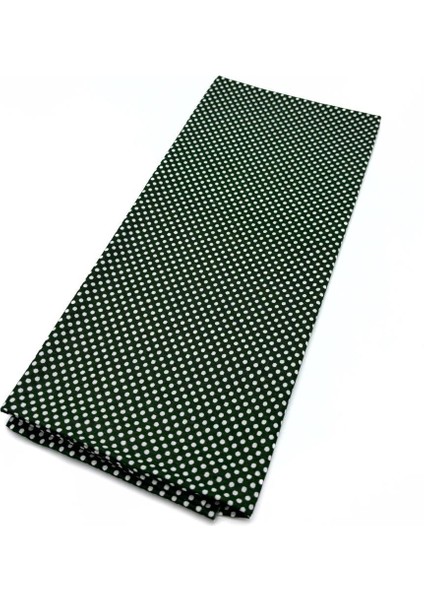 120X50 cm Pamuklu Astarlık Kumaş Yeşil Minik Puantiye