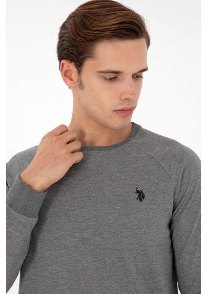 U.S. Polo Assn. Erkek Antrasit Melanj Sweatshirt 50295159-VR081