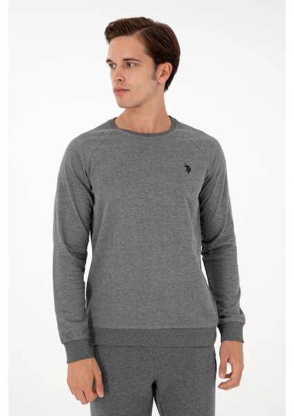 U.S. Polo Assn. Erkek Antrasit Melanj Sweatshirt 50295159-VR081