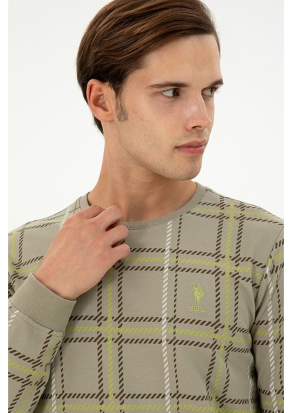 Erkek Açık Haki Sweatshirt 50296087-VR183 fiyatları