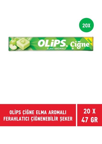 OLİPS ÇİĞNE ELMA 47 G - 20 Adet