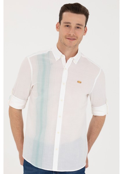 Erkek Mint Gömlek Desenli 50264069-VR090 fırsatları