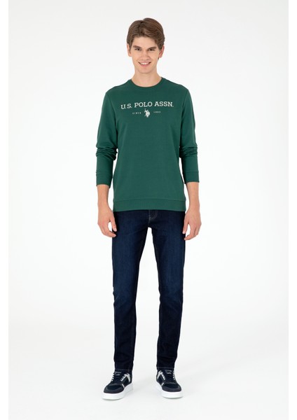 U.S. Polo Assn. Erkek Koyu Yeşil Sweatshirt 50293362-VR079