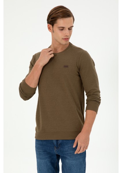 Erkek Haki Sweatshirt 50290602-VR027