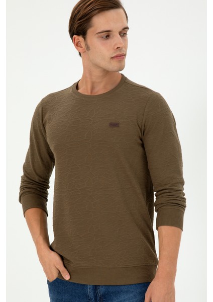 Erkek Haki Sweatshirt 50290602-VR027