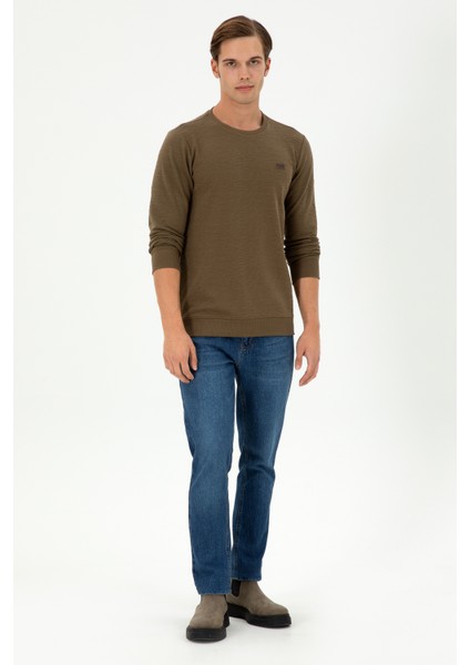 Erkek Haki Sweatshirt 50290602-VR027