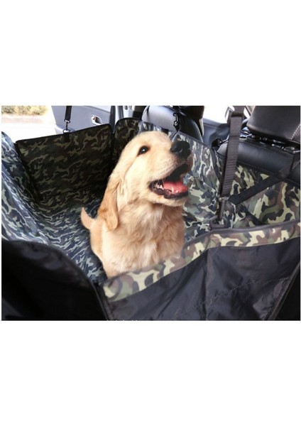 Araç / Oto Içi Arka Koltuk Köpek Örtüsü- Kamuflaj Desenli