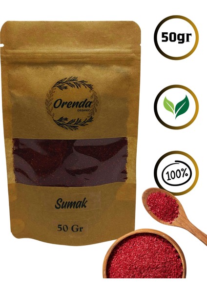 Sumak Doğal Kurutulmuş, Ekşi ve Aromalı 50 gr