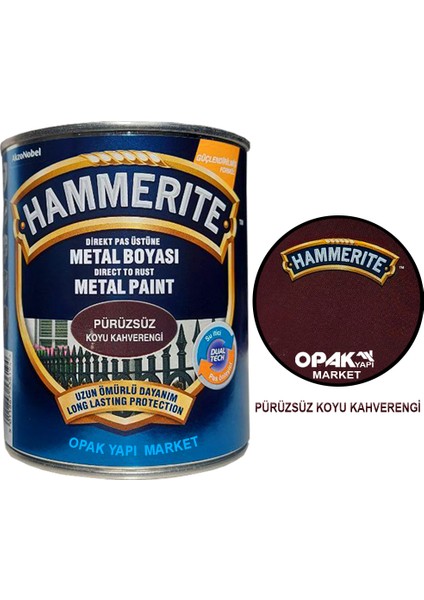 Hammerite Düz Koyu Kahve 25lt (35 Kg)
