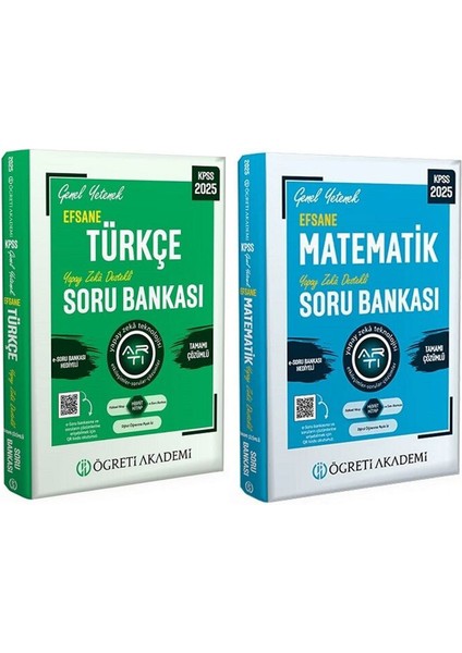 2025 Kpss Türkçe+Matematik Efsane Soru Bankası 2 Li Set Öğreti Akademi