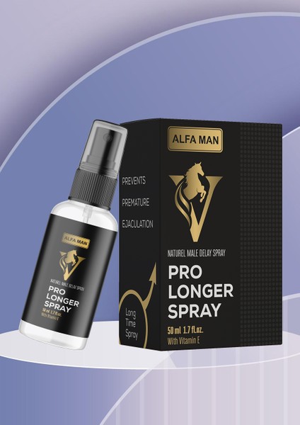 Alfa Man Maxman2 Erkeklere Uygun 60 Bitkisel Kapsül ve Pro Longer Ge-Ciktirme Spreyi 50 ml