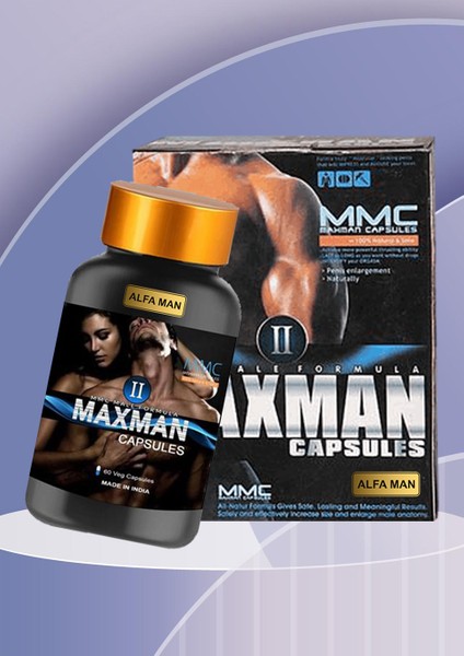 Alfa Man Maxman2 Erkeklere Uygun 60 Bitkisel Kapsül ve Pro Longer Ge-Ciktirme Spreyi 50 ml