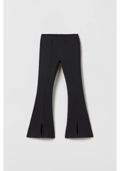 Yüksek Bel Ispanyol Paça Tam Kalıp Kız Çocuk Tayt