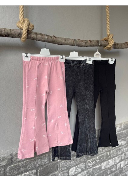 Yüksek Bel Ispanyol Paça Tam Kalıp Kız Çocuk Tayt fırsatları