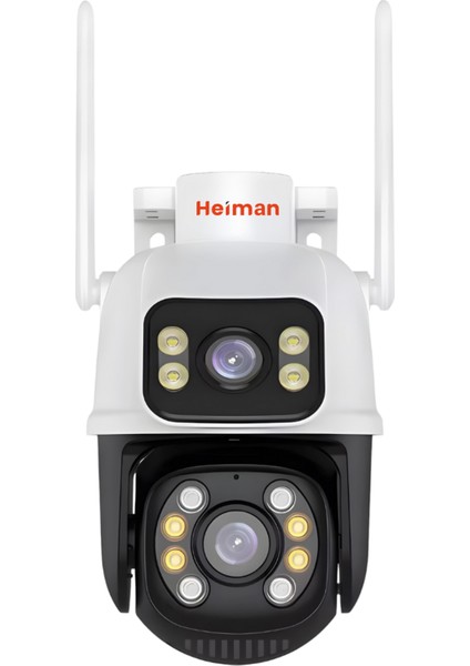 HM-614 2 Kameralı Wifi 6mp Onvif Dış Ip Ptz Iç Dış Mekan Kamera