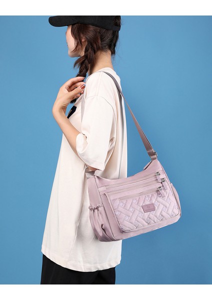 Kadın Crossbody Naylon Işlemeli Omuz Büyük Kapasiteli Çok Katmanlı Çanta (Yurt Dışından) modelleri