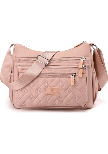 Kadın Crossbody Naylon Işlemeli Omuz Büyük Kapasiteli Çok Katmanlı Çanta (Yurt Dışından)