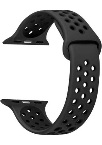 Apple Watch 4/5 38MM Kordon Kayış Silikon Delikli Soft