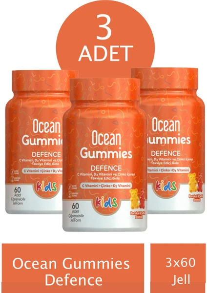 Gummies Defence 60 Adet Çiğnenebilir Form x 3 Adet