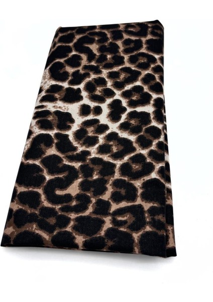 90X50 cm Duck Astarlık Kumaş Leopar Desen