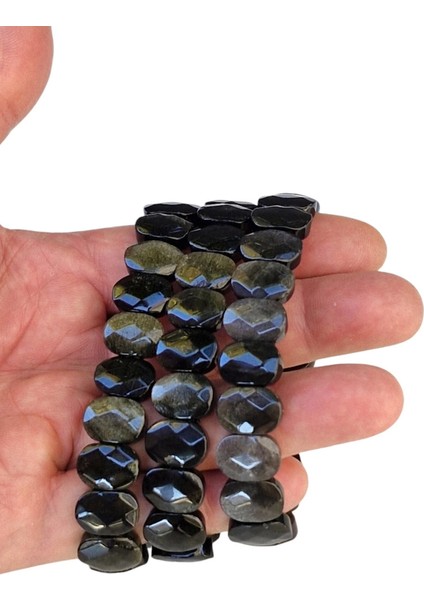 Flaşlı Obsidyen Bileklik 443-3